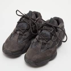 Pre Owned Yeezy x Adidas Grey Suede and Mesh Boost 500 Utility Sneakers Size 39 1/3