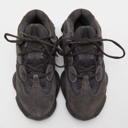 Pre Owned Yeezy x Adidas Grey Suede and Mesh Boost 500 Utility Sneakers Size 39 1/3