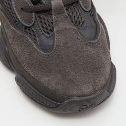 Pre Owned Yeezy x Adidas Grey Suede and Mesh Boost 500 Utility Sneakers Size 39 1/3