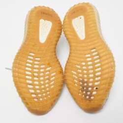 Pre Owned Yeezy x Adidas Grey Knit Fabric Boost 350 V2 Grey Sneakers Size 38 2/3