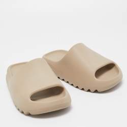 Pre Owned Yeezy x Adidas Beige Rubber 'Pure' Slide Sandals Size 37.5