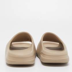 Pre Owned Yeezy x Adidas Beige Rubber 'Pure' Slide Sandals Size 37.5