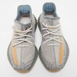Yeezy x Adidas Grey Knit Fabric Boost 350 V2 Israfil Sneakers Size 39 1/3