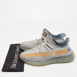 Yeezy x Adidas Grey Knit Fabric Boost 350 V2 Israfil Sneakers Size 39 1/3