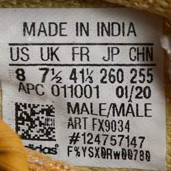 Pre Owned Yeezy x Adidas Yellow Cotton Knit Boost 350 V2 Marsh Sneakers Size 41 1/3