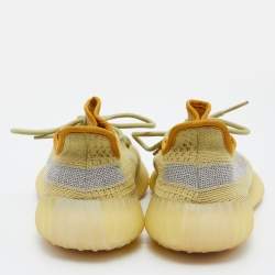 Pre Owned Yeezy x Adidas Yellow Cotton Knit Boost 350 V2 Marsh Sneakers Size 41 1/3