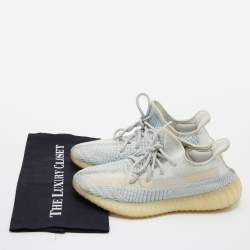 Adidas Yeezy Green Knit Fabric Boost 350 V2 Cloud (Non-Reflective) Sneakers Size 40 2/3