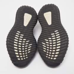 Pre Owned Yeezy x Adidas Black Knit Fabric Boost 350 V2 Onyx Sneakers Size 38