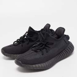 Yeezy x Adidas Black Knit Fabric Boost 350 V2 Onyx Sneakers Size