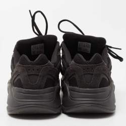 Pre Owned Yeezy x Adidas Black Suede and Mesh Boost 700 V2 Vanta Sneakers Size 38 2/3