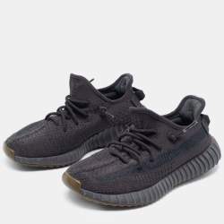Yeezy x Adidas Black Knit Fabric Boost 350 V2 Cinder Sneakers Size 38 2/3