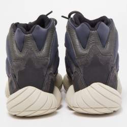 Pre Owned Yeezy x Adidas Black/Grey Suede and Leather Yeezy 500 Sneakers Size 38