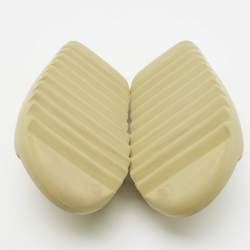 Pre Owned Yeezy x Adidas Green Rubber Resin Slides Size 37