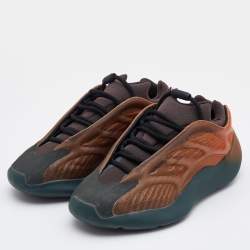 Pre Owned Yeezy x Adidas Orange PVC and Fabric Yeezy 700 V3 Copper Sneakers Size 37 1/3