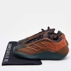 Pre Owned Yeezy x Adidas Orange PVC and Fabric Yeezy 700 V3 Copper Sneakers Size 37 1/3