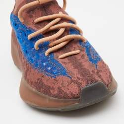 Pre Owned Yeezy x Adidas Multicolor Knit Fabric Boost 380 Azure Sneakers Size 39 1/3
