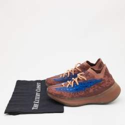 Pre Owned Yeezy x Adidas Multicolor Knit Fabric Boost 380 Azure Sneakers Size 39 1/3