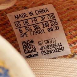 Pre Owned Yeezy x Adidas Multicolor Knit Fabric Boost 350 V2 MX Oat Sneakers Size 38.5