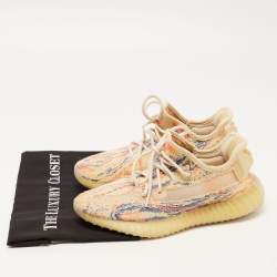 Pre Owned Yeezy x Adidas Multicolor Knit Fabric Boost 350 V2 MX Oat Sneakers Size 38.5