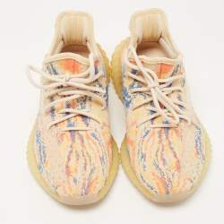 Pre Owned Yeezy x Adidas Multicolor Knit Fabric Boost 350 V2 MX Oat Sneakers Size 38.5