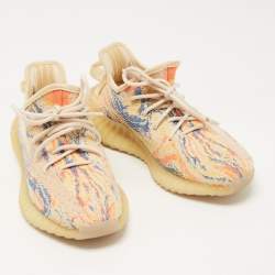 Pre Owned Yeezy x Adidas Multicolor Knit Fabric Boost 350 V2 MX Oat Sneakers Size 38.5