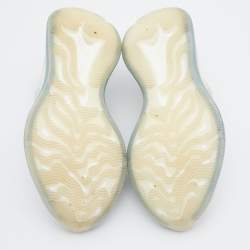 Pre Owned Yeezy x Adidas Blue Knit Fabric Boost 380  Alien Blue Sneakers Size 40 2/3