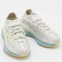 Pre Owned Yeezy x Adidas Blue Knit Fabric Boost 380  Alien Blue Sneakers Size 40 2/3