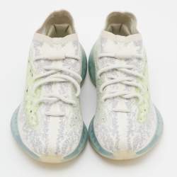 Pre Owned Yeezy x Adidas Blue Knit Fabric Boost 380  Alien Blue Sneakers Size 40 2/3