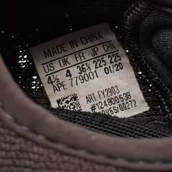 Pre Owned Yeezy x adidas Black Knit Fabric Boost 350 V2 Cinder Sneakers Size 36 2/3