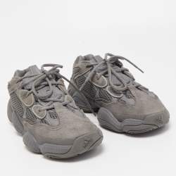 Pre Owned Yeezy x Adidas Grey Suede and Mesh Yeezy 500 Granite Sneakers Size 40