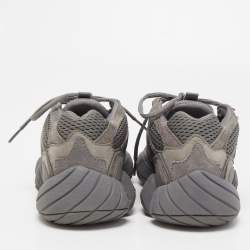 Pre Owned Yeezy x Adidas Grey Suede and Mesh Yeezy 500 Granite Sneakers Size 40