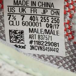 Pre Owned Yeezy x adidas Green/Blue Knit Fabric 350 V2 Blue Tint Sneakers Size 40 2/3