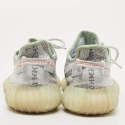 Pre Owned Yeezy x adidas Green/Blue Knit Fabric 350 V2 Blue Tint Sneakers Size 40 2/3