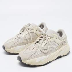 Pre Owned Yeezy x Adidas Cream Suede and Mesh Boost 700 Analog Sneakers Size 38