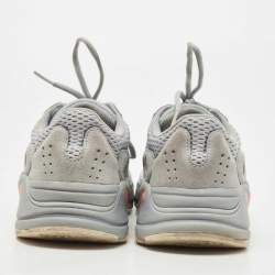 Pre Owned Yeezy x Adidas Green Suede and Mesh Boost 700 Inertia Sneakers 37 2/3