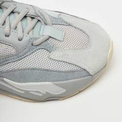 Pre Owned Yeezy x Adidas Green Suede and Mesh Boost 700 Inertia Sneakers 37 2/3