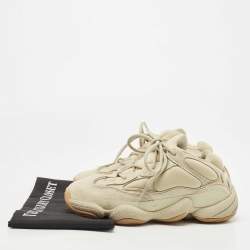 Pre Owned Yeezy x Adidas Grey Suede and Fabric yeezy-500-stone Sneakers Size 38