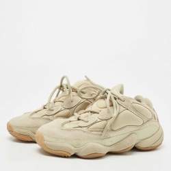 Pre Owned Yeezy x Adidas Grey Suede and Fabric yeezy-500-stone Sneakers Size 38