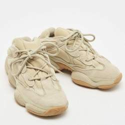 Pre Owned Yeezy x Adidas Grey Suede and Fabric yeezy-500-stone Sneakers Size 38