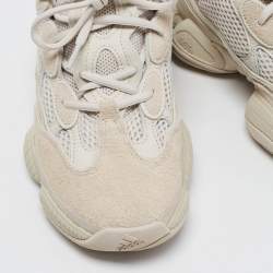 Pre Owned Yeezy x Adidas Light Grey Suede and Mesh Yeezy 500 Blush Sneakers Size 39 1/3
