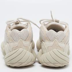 Pre Owned Yeezy x Adidas Light Grey Suede and Mesh Yeezy 500 Blush Sneakers Size 39 1/3