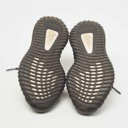Pre Owned Yeezy x Adidas Black Knit Fabric Boost 350 V2 Black (Non Reflective) Sneakers Size 38