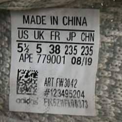 Pre Owned Yeezy x Adidas Grey Knit Fabric Boost 350 V2 Sneakers Size 38