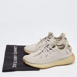 Yeezy x Adidas Grey Knit Fabric Boost 350 V2 Sneakers Size 38