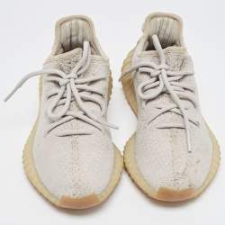 Yeezy x Adidas Grey Knit Fabric Boost 350 V2 Sneakers Size 38