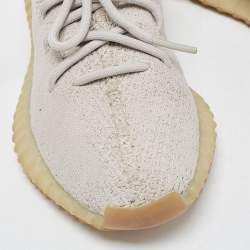 Yeezy x Adidas Grey Knit Fabric Boost 350 V2 Sneakers Size 38