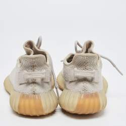 Yeezy x Adidas Grey Knit Fabric Boost 350 V2 Sneakers Size 38