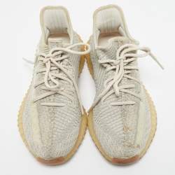 Pre Owned Yeezy x Adidas Beige Fabric Boost 350 V2 Yeshaya Sneakers Size 41 1/3