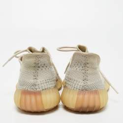Pre Owned Yeezy x Adidas Beige Fabric Boost 350 V2 Yeshaya Sneakers Size 41 1/3