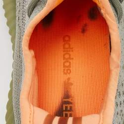 Pre Owned Yeezy x Adidas Green Fabric Boost 350 V2 Desert-Sage Sneakers Size 38